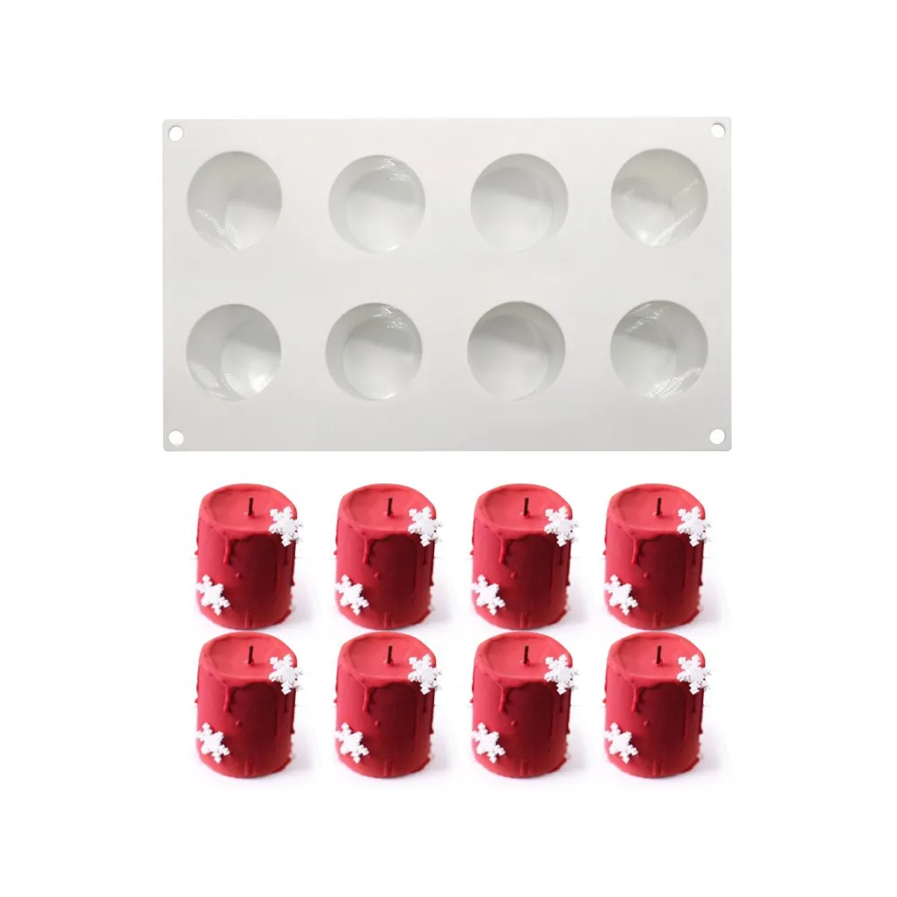 New Arrival 8-Piece Set of Tall Cylindrical Silicone Mold Mousse Cake Mould Baking Tools Handmade Soap and Scented Candle Molds
New Arrival 8-Piece Set of Tall Cylindrical Silicone Mold Mousse Cake Mould Baking Tools Handmade Soap and Scented Candle Molds