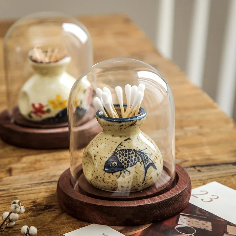 Керамическая банка для зубочисток в китайском стиле, орнамент, стеклянная крышка, гостиная, рабочий стол, стоматологическая вывеска, трубка для ватных тампонов, держатель для зубочисток
Керамическая банка для зубочисток в китайском стиле, орнамент, стеклянная крышка, гостиная, рабочий стол, стоматологическая вывеска, трубка для ватных тампонов, держатель для зубочисток