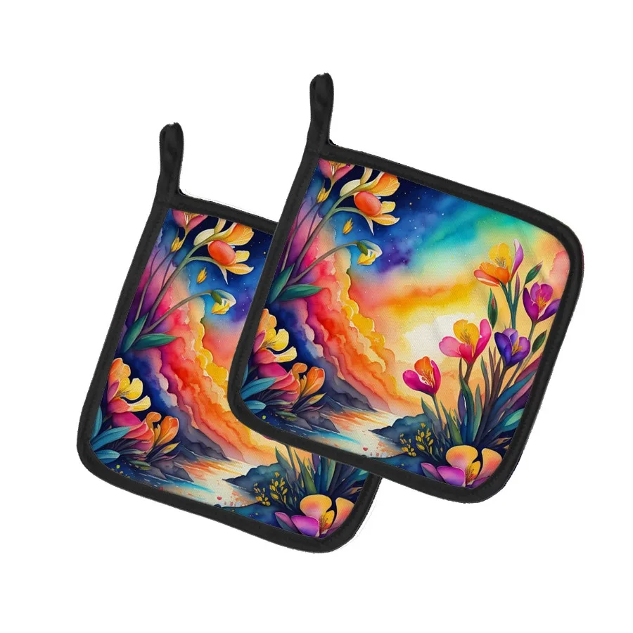 Colorful Freesia Pair of Pot Holders Kitchen Heat Resistant Pot Holders Sets Oven Hot Pads for Cooking Baking BBQ 7 1 2 x 7 1 2
Colorful Freesia Pair of Pot Holders Kitchen Heat Resistant Pot Holders Sets Oven Hot Pads for Cooking Baking BBQ 7 1 2 x 7 1 2