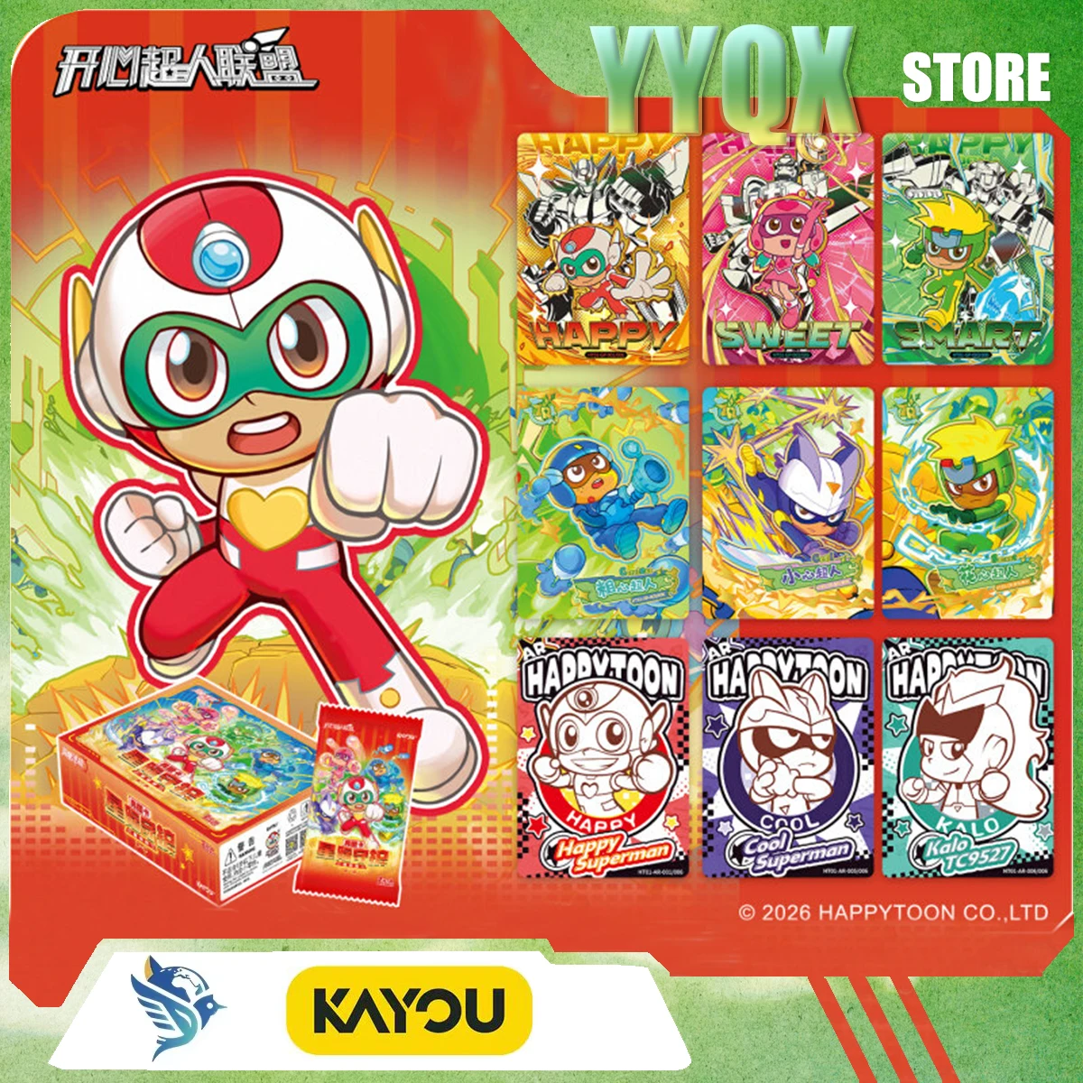 KAYOU 2026 New Happy.S Happy Superman Little Soldier Big.M Sweet Superwoman Collection Card Peripheral Animations Cartoons Cute
KAYOU 2026 New Happy.S Happy Superman Little Soldier Big.M Sweet Superwoman Collection Card Peripheral Animations Cartoons Cute