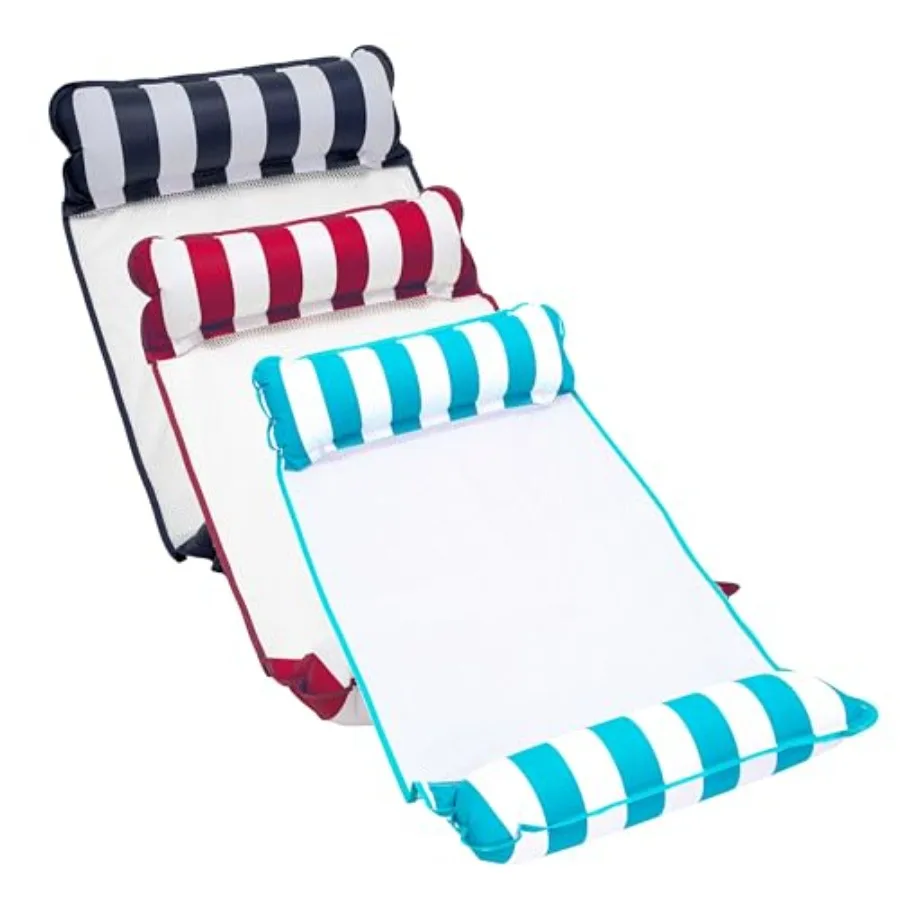 Aqua Monterey Hammock Pool Float - Three Pack - Light Blue, Navy and Burgundy/White Stripe, 3-Pack
Aqua Monterey Hammock Pool Float - Three Pack - Light Blue, Navy and Burgundy/White Stripe, 3-Pack