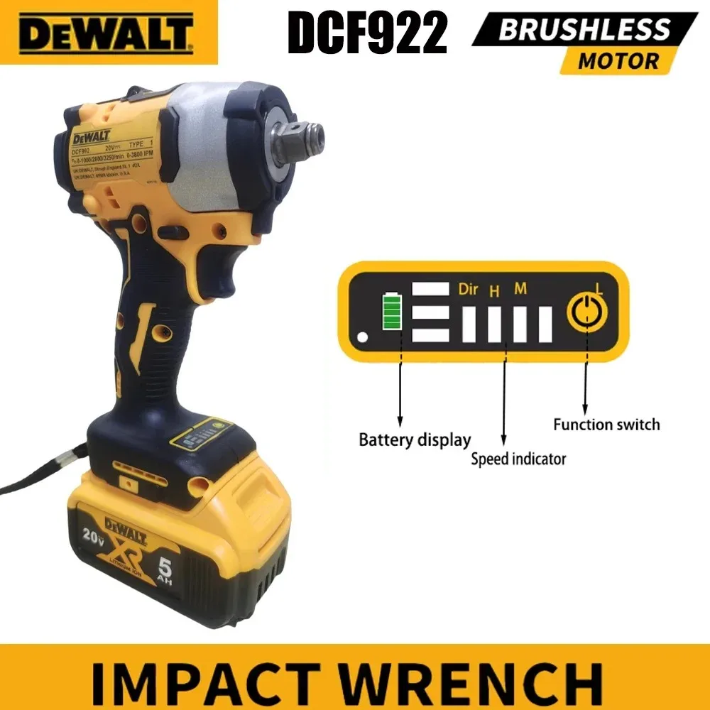 Dewalt DCF922 20V Rechargeable Battery High Torque Wireless lmpact Wrench 205Nm Reverse 2500 PRM Universal Power Tool
Dewalt DCF922 20V Rechargeable Battery High Torque Wireless lmpact Wrench 205Nm Reverse 2500 PRM Universal Power Tool