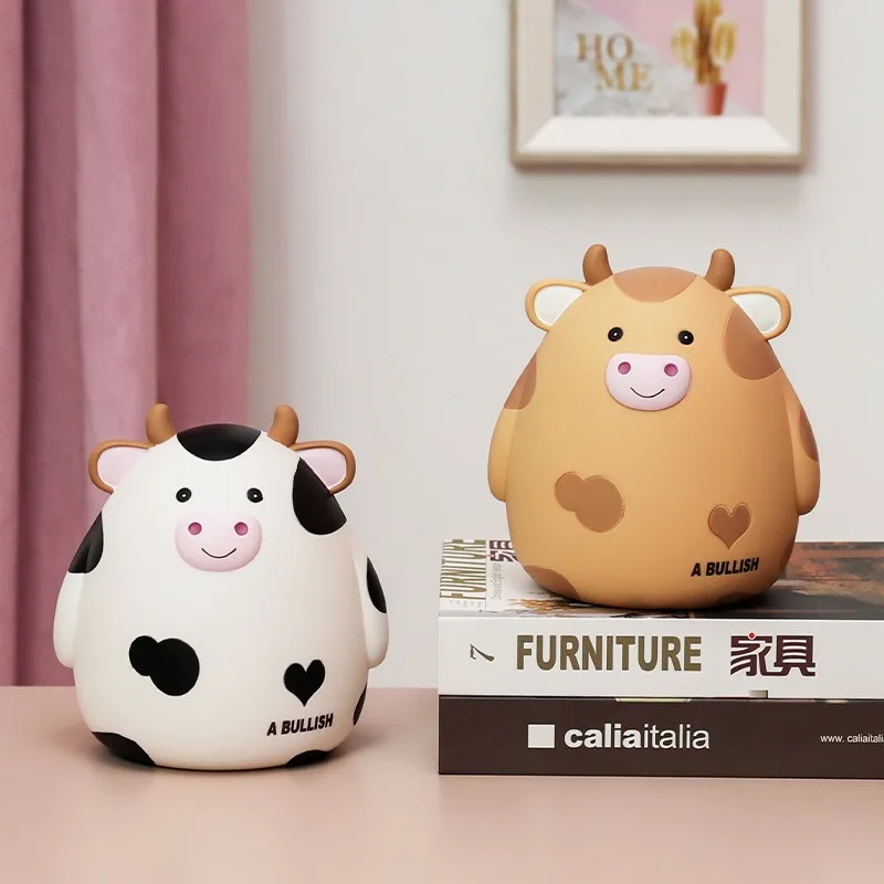 Cute Dairy Cow Piggy Bank Cartoon Calf Resin Ornament Childrens Pet Animal Bank Savings Box Coins Child Brithday Gift Home Decor
Cute Dairy Cow Piggy Bank Cartoon Calf Resin Ornament Childrens Pet Animal Bank Savings Box Coins Child Brithday Gift Home Decor