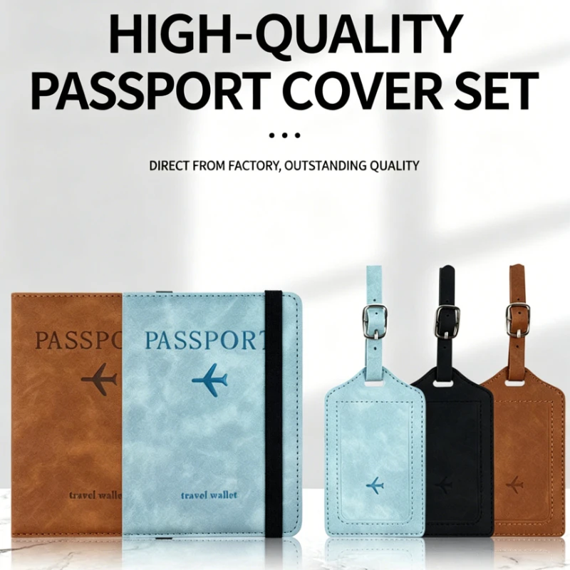 RFID Vintage PU Leather Passport Cover for Men Women, Multi-Function ID Bank Card Holder Wallet, Travel Luggage Tag Set
RFID Vintage PU Leather Passport Cover for Men Women, Multi-Function ID Bank Card Holder Wallet, Travel Luggage Tag Set