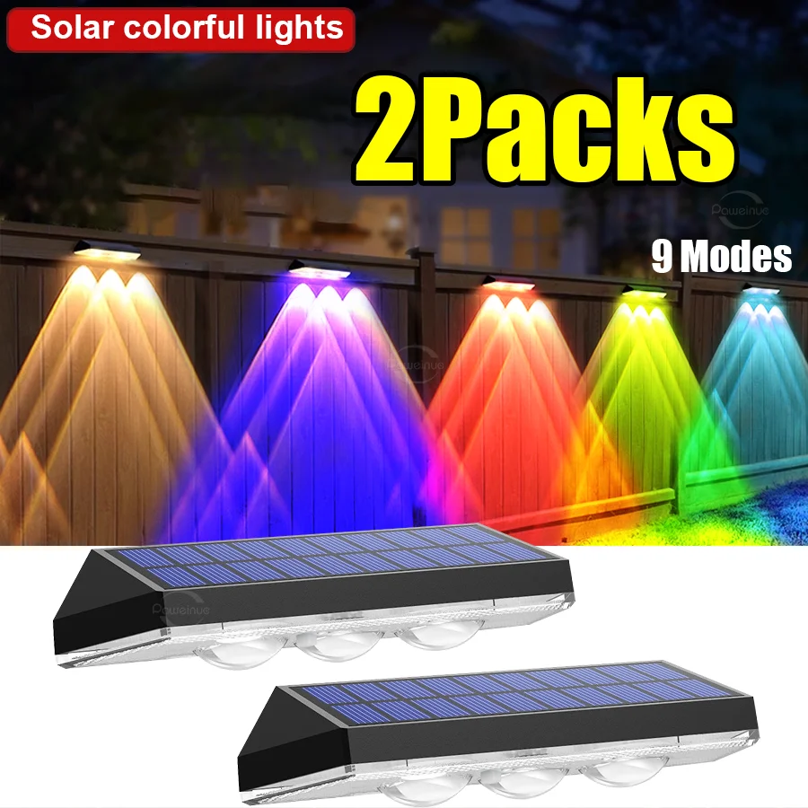 3LED Solar Fence Lights Outdoor RGB and Fixed Color Deck Lights Waterproof Solar Outdoor Lights for Yard Railing Wall Step Patio
3LED Solar Fence Lights Outdoor RGB and Fixed Color Deck Lights Waterproof Solar Outdoor Lights for Yard Railing Wall Step Patio