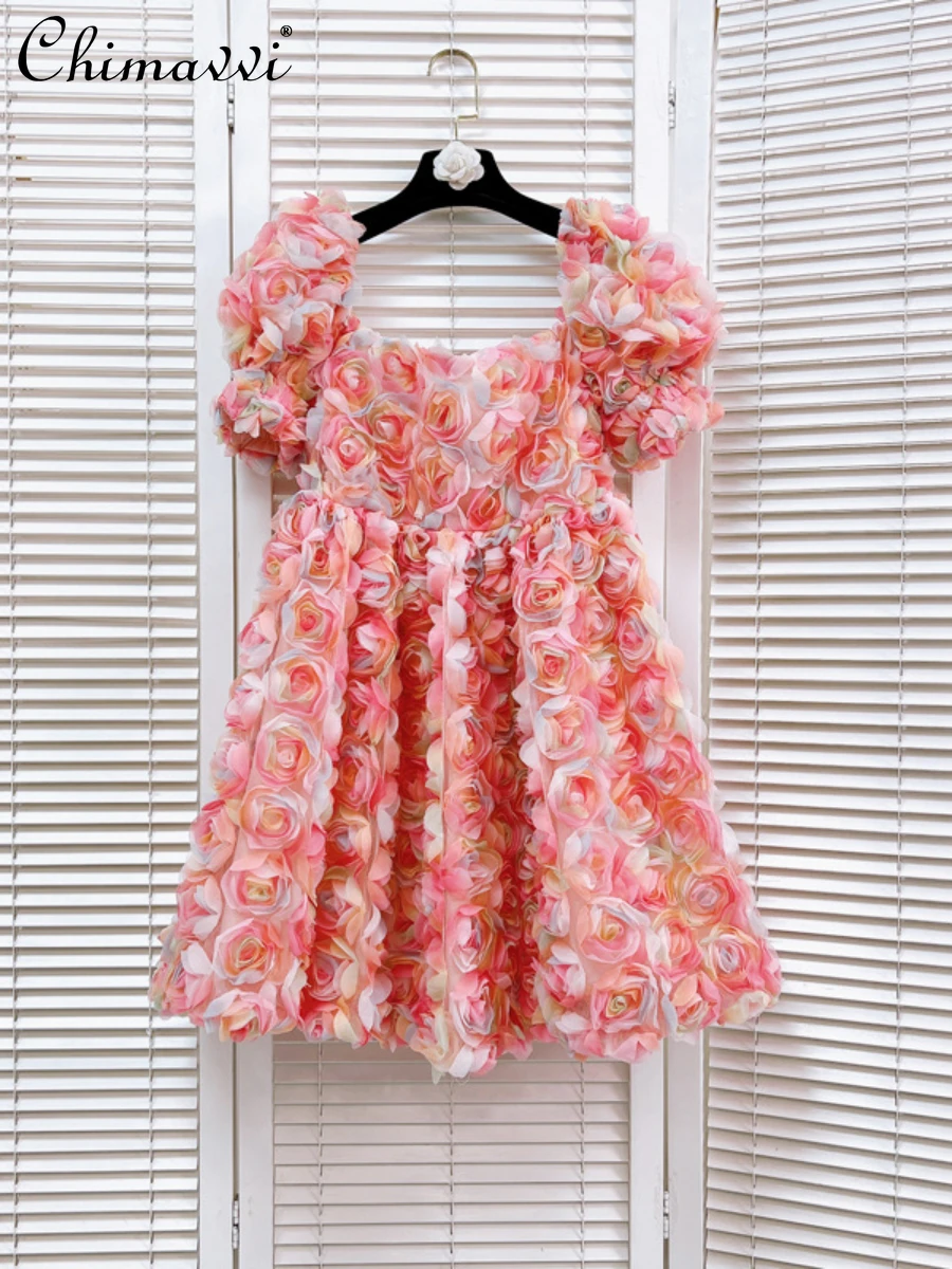 High-end Fashion Puff Sleeve Sweet Girl Dress 2024 Summer Dresses New Kawaii Style High Waist Slim Elegant Short Ladies Dress
High-end Fashion Puff Sleeve Sweet Girl Dress 2024 Summer Dresses New Kawaii Style High Waist Slim Elegant Short Ladies Dress