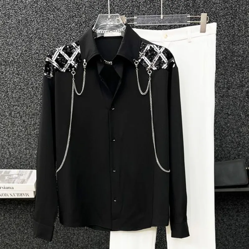 Spring and Autumn New Long Sleeve Shirt Men's Fashionable Fashionable Brand Loose Spliced Shirt
Spring and Autumn New Long Sleeve Shirt Men's Fashionable Fashionable Brand Loose Spliced Shirt