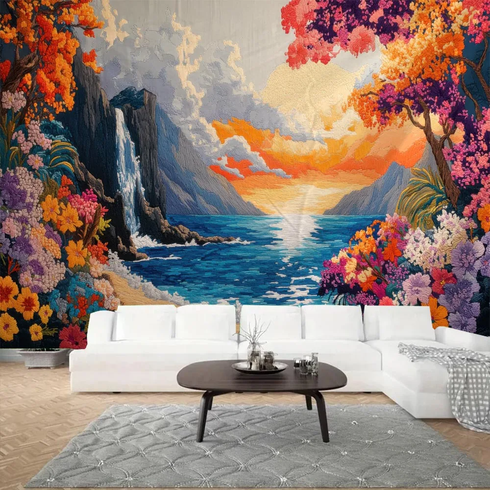Ocean Coconut Tree Landscape Tapestry Living Room Bedroom Aesthetics Watercolor Painting Wall Hanging Cloth Home Wall Decoration
Ocean Coconut Tree Landscape Tapestry Living Room Bedroom Aesthetics Watercolor Painting Wall Hanging Cloth Home Wall Decoration