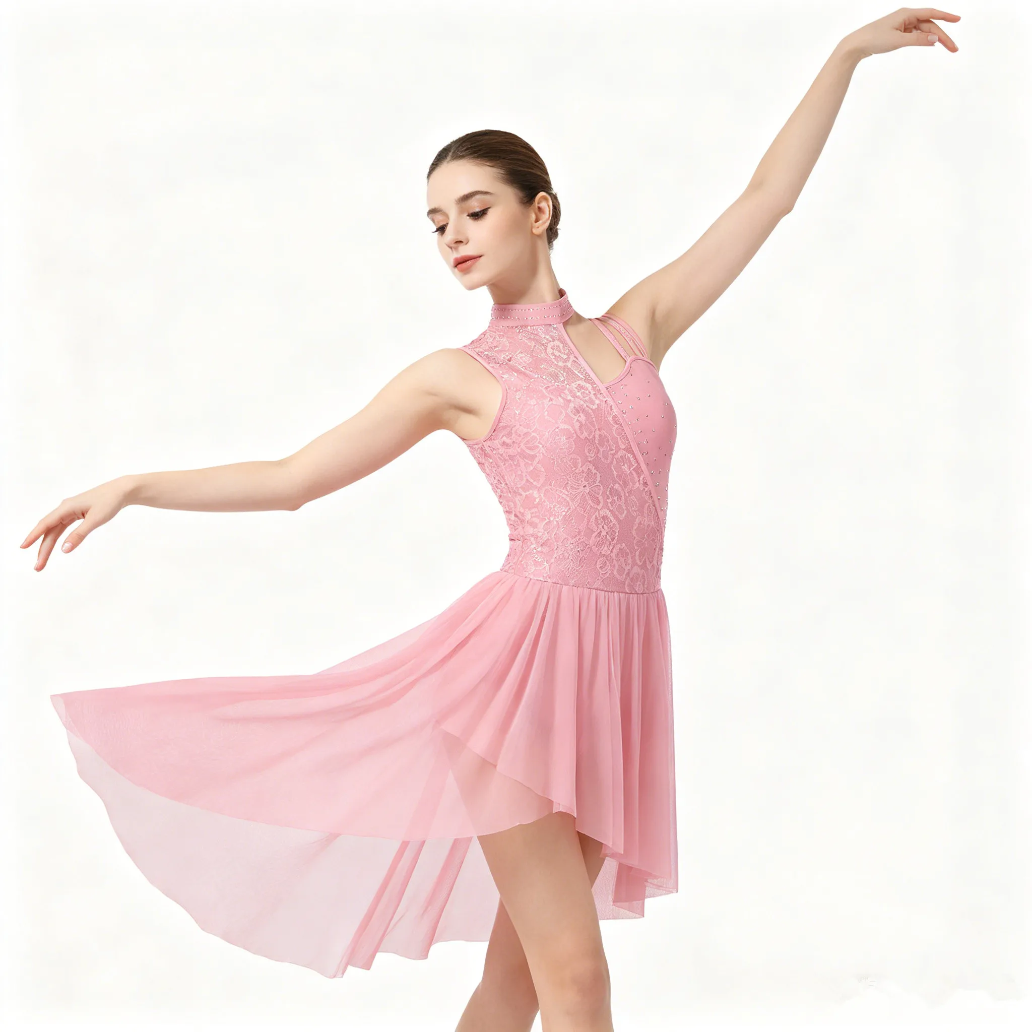 Women Floral Lace Shiny Rhinestones Modern Lyrical Dance Leotard Dress Ballet Figure Skating Gymnastics Latin Cha-cha Dancewear
Women Floral Lace Shiny Rhinestones Modern Lyrical Dance Leotard Dress Ballet Figure Skating Gymnastics Latin Cha-cha Dancewear
