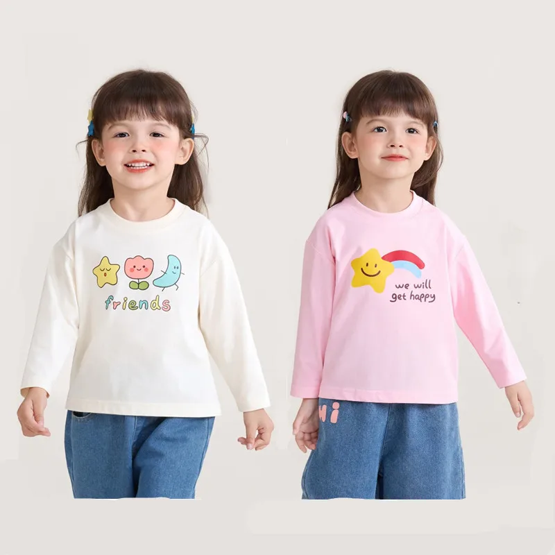 2025 Spring Girls Pure Cotton T-shirts Cute Cartoon Flower Long Sleeve T Shirt Korean Style Children's O-Neck Bottoming Shirt
2025 Spring Girls Pure Cotton T-shirts Cute Cartoon Flower Long Sleeve T Shirt Korean Style Children's O-Neck Bottoming Shirt