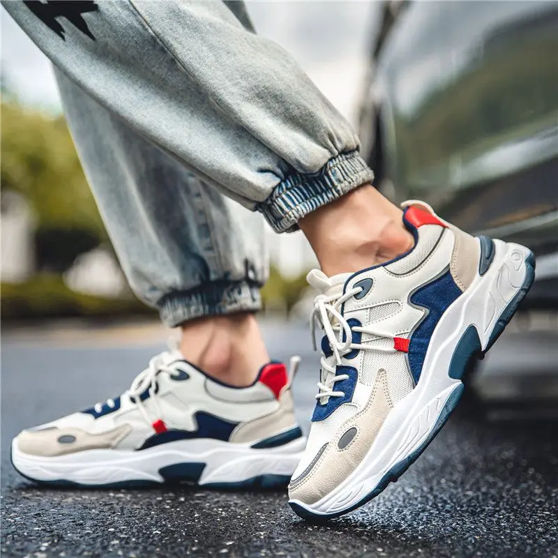 Мужские повседневные кроссовки с мягкой стелькой и сетчатым верхом для бега, цветная дышащая простая распродажа, корейская мужская спортивная обувь 
Мужские повседневные кроссовки с мягкой стелькой и сетчатым верхом для бега, цветная дышащая простая распродажа, корейская мужская спортивная обувь