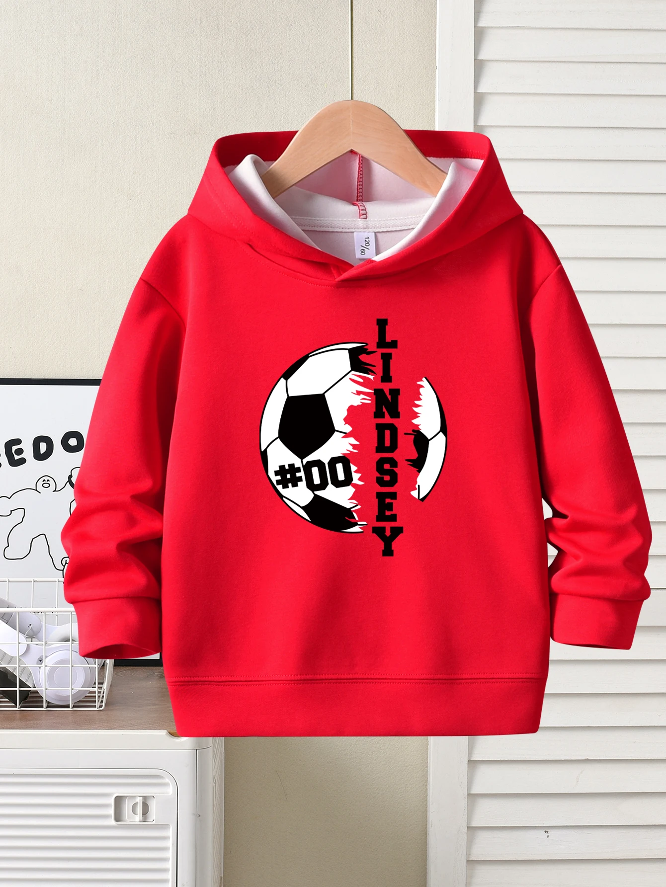 Boys' hooded sweatshirt, autumn fashion top, football print pattern, personalized trendy brand, boys' clothing
Boys' hooded sweatshirt, autumn fashion top, football print pattern, personalized trendy brand, boys' clothing