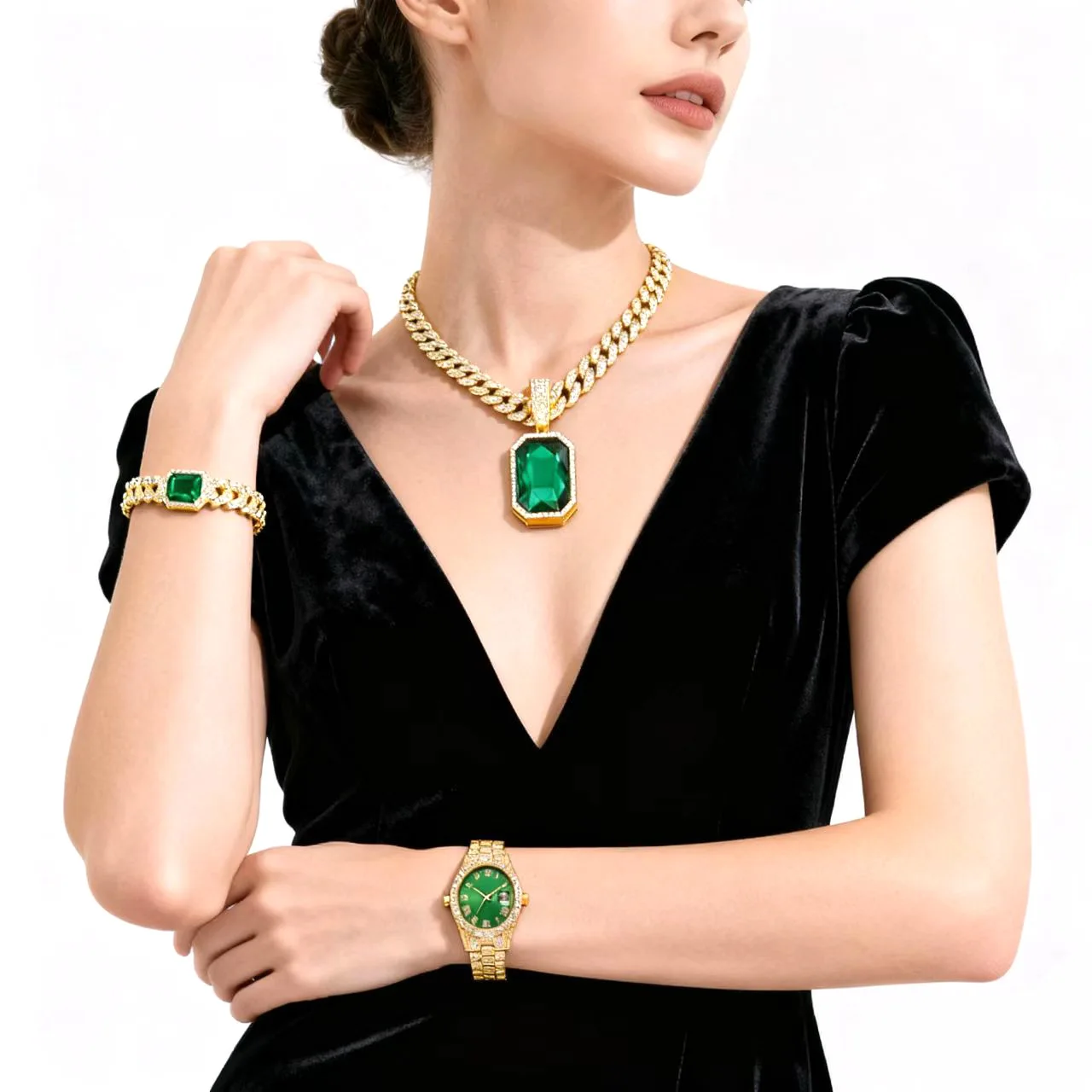 Набор из 5 предметов: кулон, браслет, ожерелье, часы из рубинового сплава, аксессуары для самостоятельного изготовления, трансграничный хит продаж, мужской подарочный набор премиум-класса
Набор из 5 предметов: кулон, браслет, ожерелье, часы из рубинового сплава, аксессуары для самостоятельного изготовления, трансграничный хит продаж, мужской подарочный набор премиум-класса