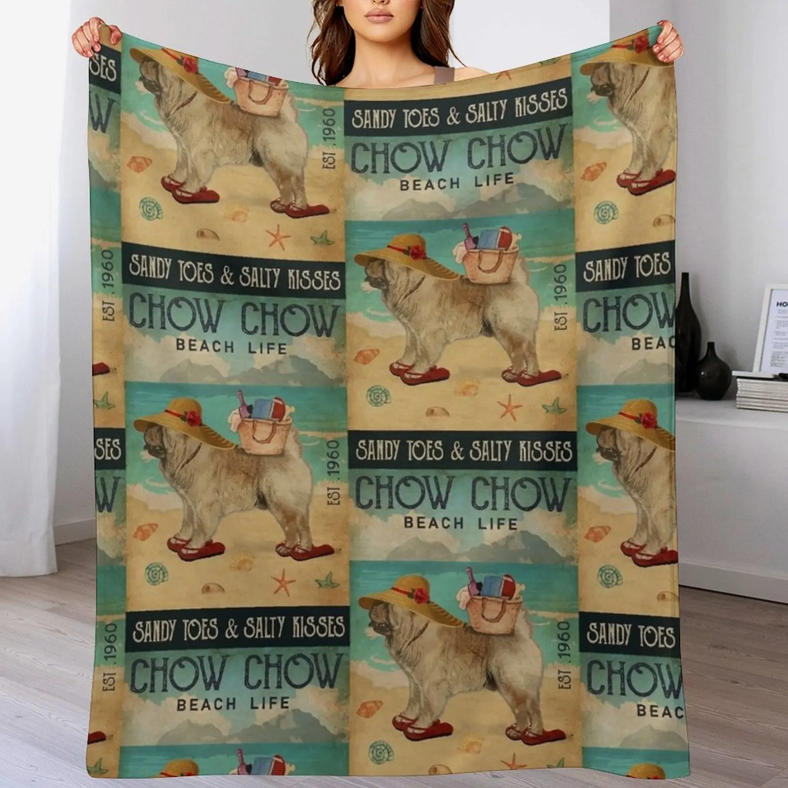 Beach Life Sandy Toes Chow Chow Throw Blanket Summer Cool Breathable Blanket for Sleeping
Beach Life Sandy Toes Chow Chow Throw Blanket Summer Cool Breathable Blanket for Sleeping