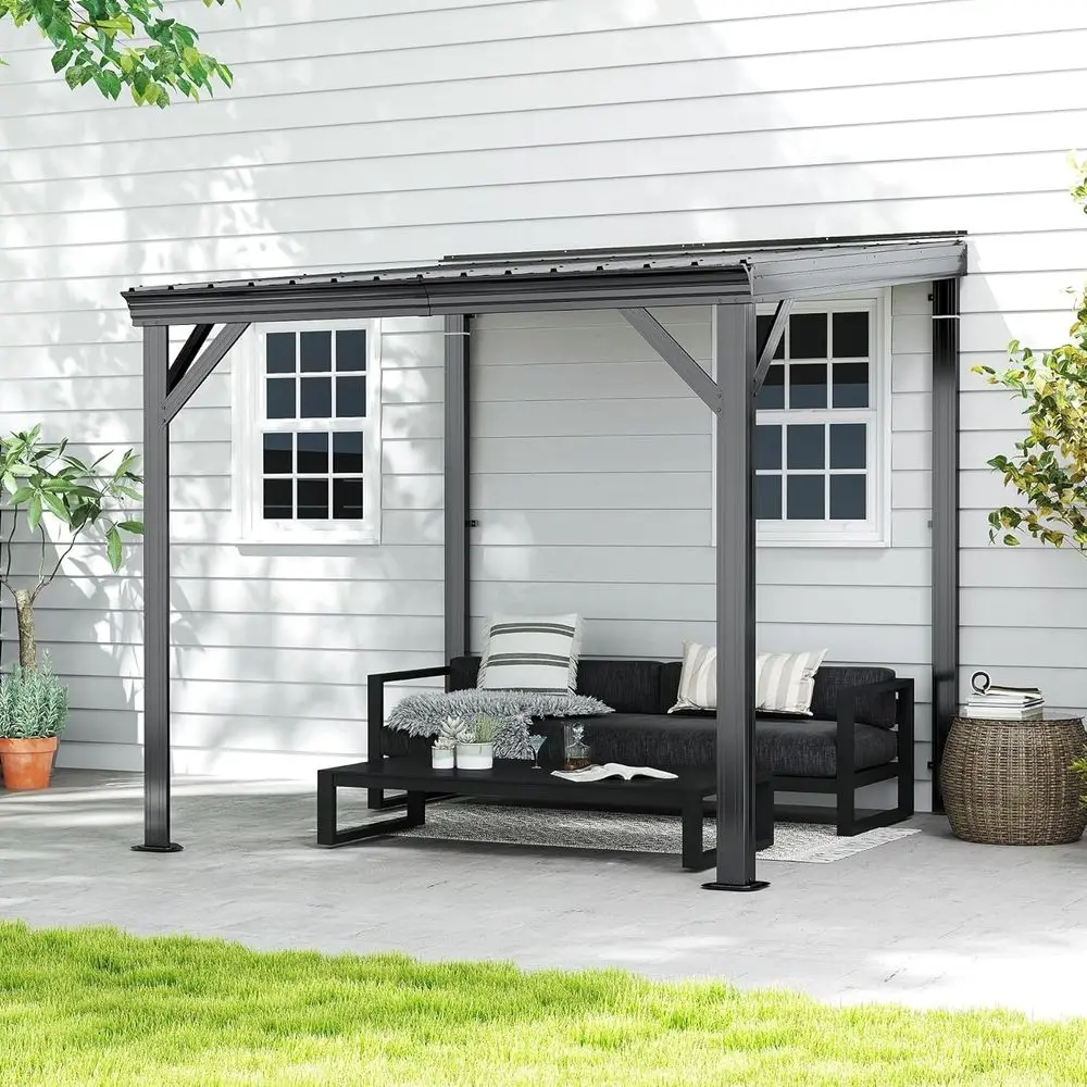 8'x8' Expandable Hardtop Gazebo with Wall Mount, Gutters & Steel Roof, 60MPH Wind Resistant, Heavy Duty Outdoor Awning for Patio
8'x8' Expandable Hardtop Gazebo with Wall Mount, Gutters & Steel Roof, 60MPH Wind Resistant, Heavy Duty Outdoor Awning for Patio