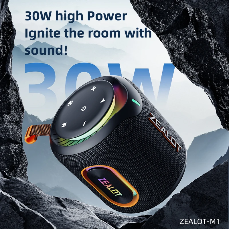 ZEALOT-M1 Speaker Portable Bluetooth Speaker with Enhanced Bass, Bluetooth 5.4, 10H Playtime, for Camping Hiking
ZEALOT-M1 Speaker Portable Bluetooth Speaker with Enhanced Bass, Bluetooth 5.4, 10H Playtime, for Camping Hiking