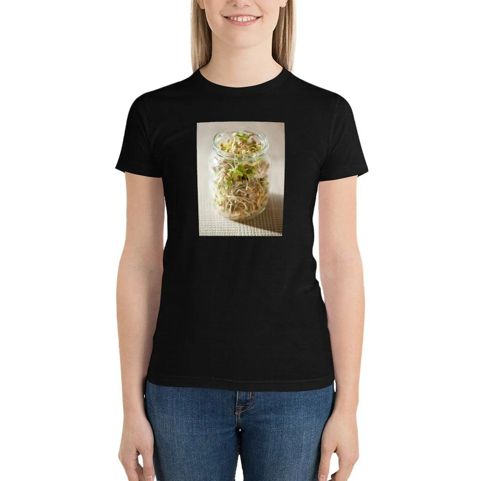 Many cereal sprouts growing T-Shirt summer top Short sleeve tee animal print shirt for girls t-shirts for Women graphic tees
Many cereal sprouts growing T-Shirt summer top Short sleeve tee animal print shirt for girls t-shirts for Women graphic tees