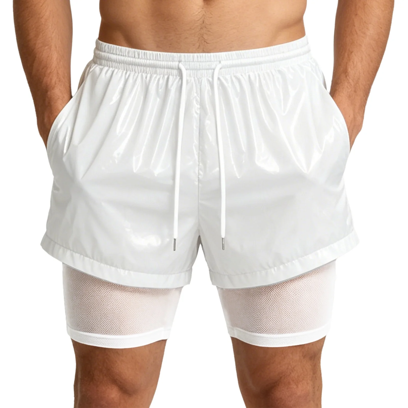 Men 2-in-1 Sport Shorts Swim Trunks Drawstring Elastic Waistband Mesh Liner Waterproof Shorts with Pockets for Fitness Swimming
Men 2-in-1 Sport Shorts Swim Trunks Drawstring Elastic Waistband Mesh Liner Waterproof Shorts with Pockets for Fitness Swimming