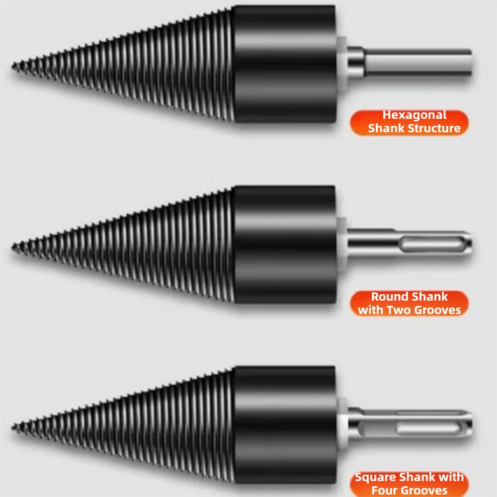 4Pcs 32mm 42mm 50mm Wood Splitter Bit Set Square Round Hexagon Screw Cones Firewood Splitting Drill Bit Heavy Duty 3 Handles
4Pcs 32mm 42mm 50mm Wood Splitter Bit Set Square Round Hexagon Screw Cones Firewood Splitting Drill Bit Heavy Duty 3 Handles