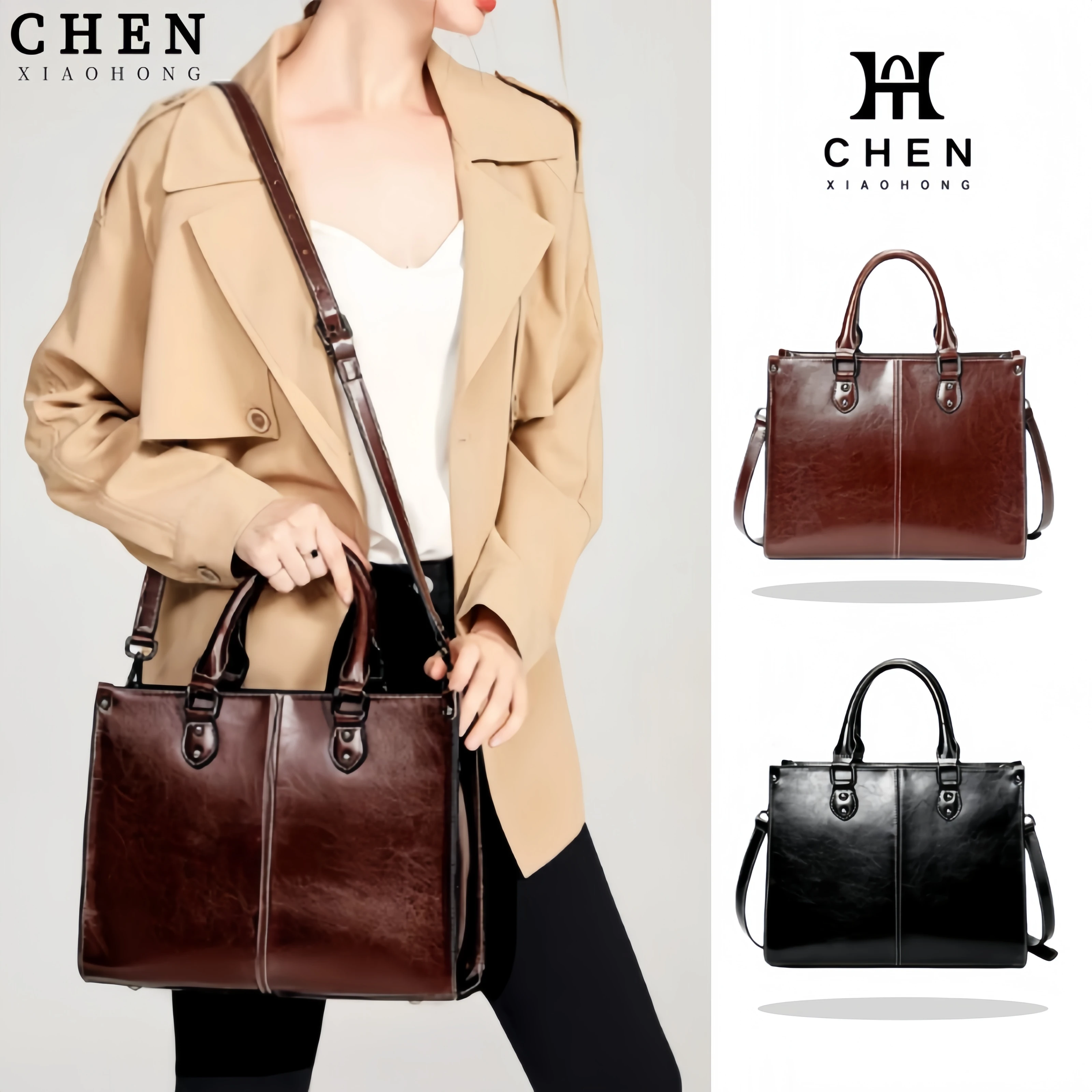 Genuine Leather Women Handbag, Crossbody Shoulder Tote Bag for Shopping Office Fashion
Genuine Leather Women Handbag, Crossbody Shoulder Tote Bag for Shopping Office Fashion