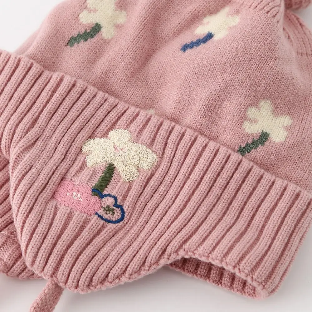 Fleece Lining Winter Baby Crochet Hat Windproof Lace-up Toddler's Knitted Cap Soft Solid Color Ear Protection Hat
Fleece Lining Winter Baby Crochet Hat Windproof Lace-up Toddler's Knitted Cap Soft Solid Color Ear Protection Hat