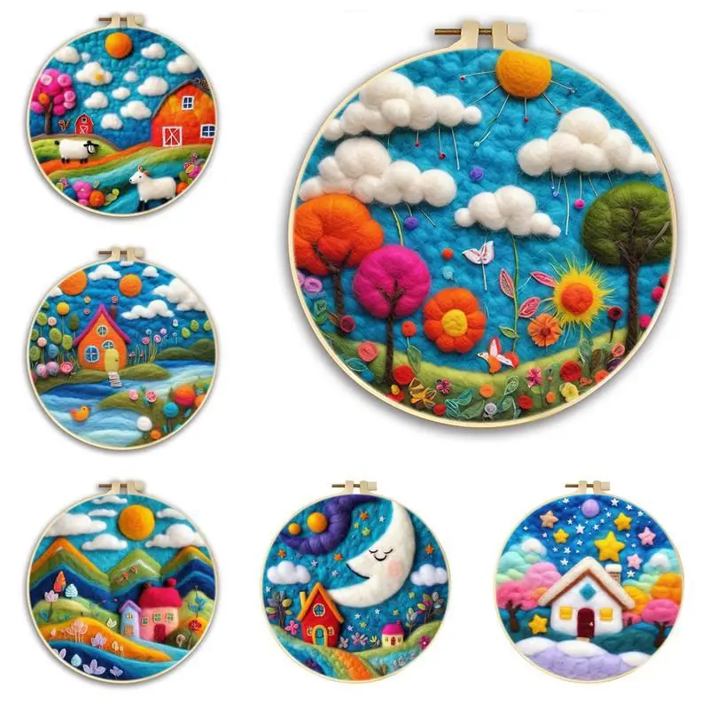 GATYZTORY Wool Felting Painting Scenery Kit Wool Felting Handmade Felt Needle Pack Felting Fabric DIY Picture Drawing Gift
GATYZTORY Wool Felting Painting Scenery Kit Wool Felting Handmade Felt Needle Pack Felting Fabric DIY Picture Drawing Gift