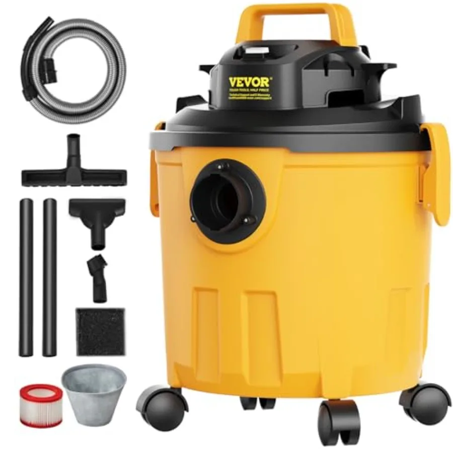 5 Gallon 6.0 Peak HP Wet and Dry Shop Vac Portable Shop Vacuum and Blower 3-in-1 with Filter Hose and Attachments for Home and
5 Gallon 6.0 Peak HP Wet and Dry Shop Vac Portable Shop Vacuum and Blower 3-in-1 with Filter Hose and Attachments for Home and