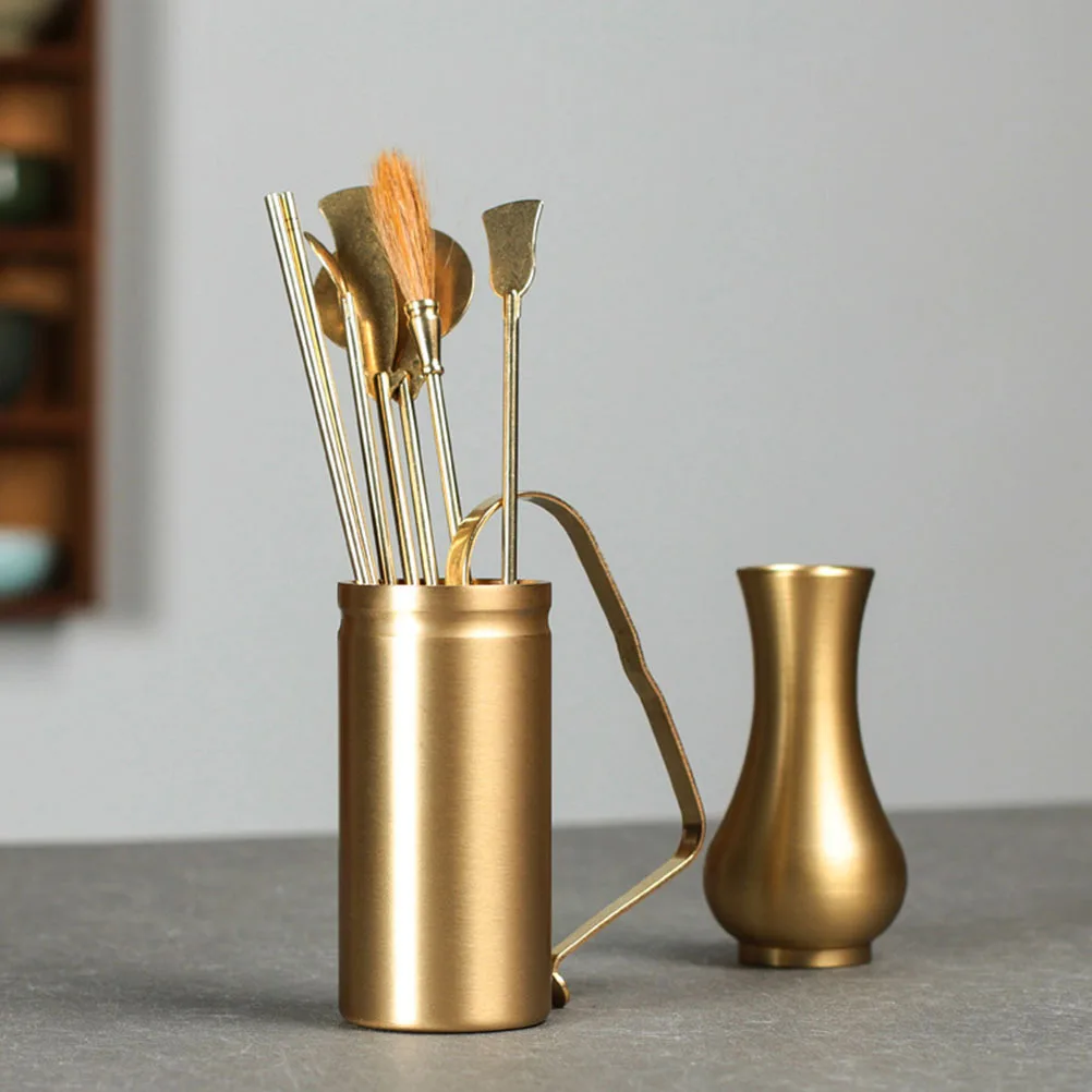 1Pcs Brass Flower Vase Small Desktop Creative Ornament Flower Storage Holder Decorative Vase Desktop Ornament Housewarming Gift
1Pcs Brass Flower Vase Small Desktop Creative Ornament Flower Storage Holder Decorative Vase Desktop Ornament Housewarming Gift