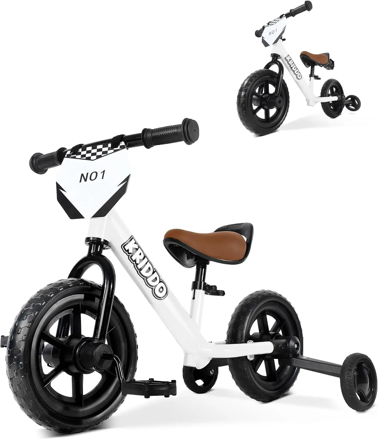 2-in-1 Kids Tricycle and Balance Bike, Detachable Pedals & Stowable Training Wheels, DIY Plate, Ages 18 Months to 3 Years
2-in-1 Kids Tricycle and Balance Bike, Detachable Pedals & Stowable Training Wheels, DIY Plate, Ages 18 Months to 3 Years