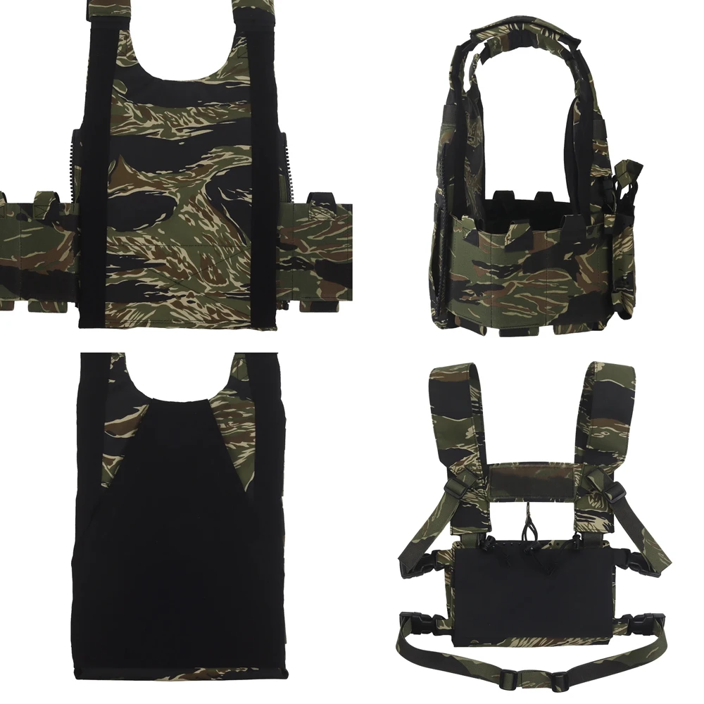 Тактический комплект переноски пластин в стиле SS LV119 2в1, быстросъемная нагрудная установка для охотничьего жилета, легкая переноска Tiger Stripe MC Cam0
Тактический комплект переноски пластин в стиле SS LV119 2в1, быстросъемная нагрудная установка для охотничьего жилета, легкая переноска Tiger Stripe MC Cam0