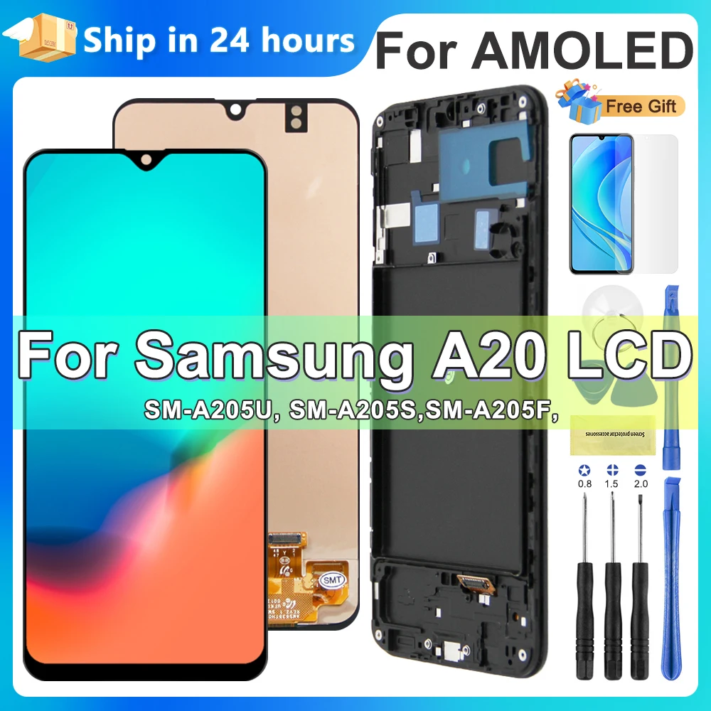 Tested A20 Lcd Display for Samsung Galaxy A20 A205 A205F/DS A205G/DS Display Touch Screen Digitizer Assembly Replacement Parts
Tested A20 Lcd Display for Samsung Galaxy A20 A205 A205F/DS A205G/DS Display Touch Screen Digitizer Assembly Replacement Parts