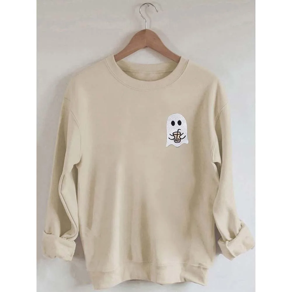 Rheaclots Iced Coffee Ghost Print Women's Cotton Female Cute Long Sleeves Sweatshirt
Rheaclots Iced Coffee Ghost Print Women's Cotton Female Cute Long Sleeves Sweatshirt
