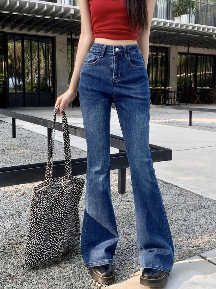 High Waist Straight Leg Jeans Women's Summer Fashion Deep Blue Flared Bootcut Denim Pants High Sensation Wide Leg Trousers
High Waist Straight Leg Jeans Women's Summer Fashion Deep Blue Flared Bootcut Denim Pants High Sensation Wide Leg Trousers