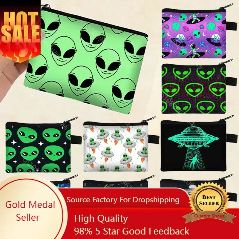 Alien L Want To Believe Pattern Coin Bag Alien Face Coin Purse Cartoon UFO Card Key Earphone Holder Small Wallet Zipper Pouch
Alien L Want To Believe Pattern Coin Bag Alien Face Coin Purse Cartoon UFO Card Key Earphone Holder Small Wallet Zipper Pouch