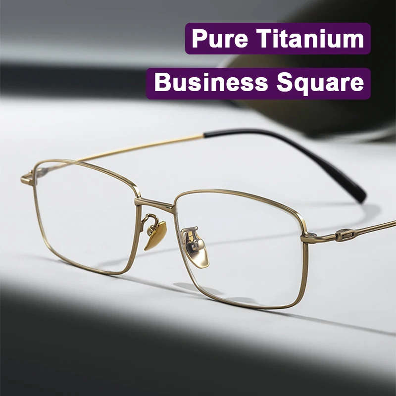Brand Design Full Frame Ultra Light Pure Titanium Eyewear Men's Business Square Casual Glasses Frame Luxury Office Eyeglasses
Brand Design Full Frame Ultra Light Pure Titanium Eyewear Men's Business Square Casual Glasses Frame Luxury Office Eyeglasses
