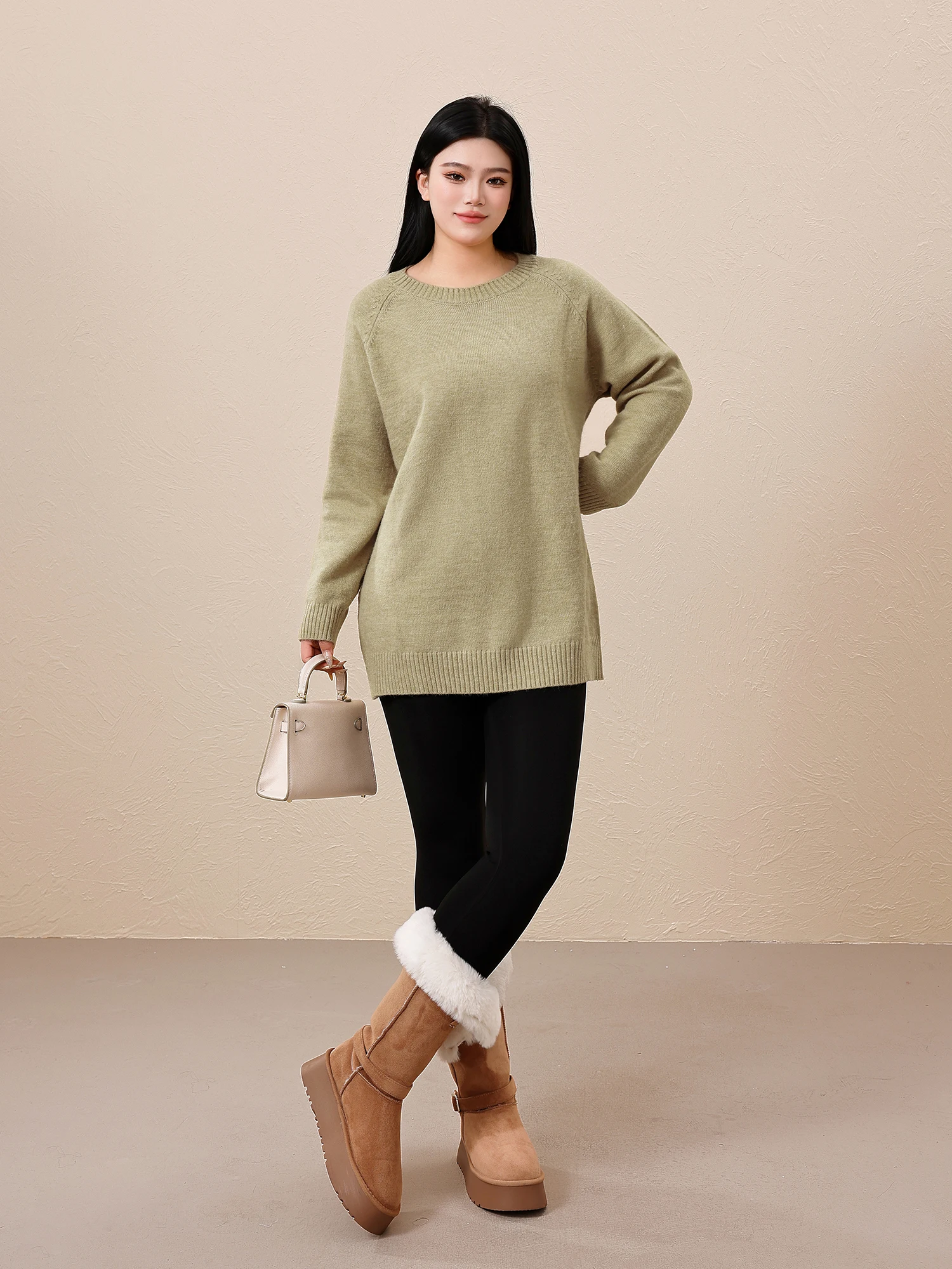 Commuter Sle Lazy Faion Women's Knitted Sweater Winter Thiened Long Sve round Ne Soft Medium Weight oulder Length
Commuter Sle Lazy Faion Women's Knitted Sweater Winter Thiened Long Sve round Ne Soft Medium Weight oulder Length
