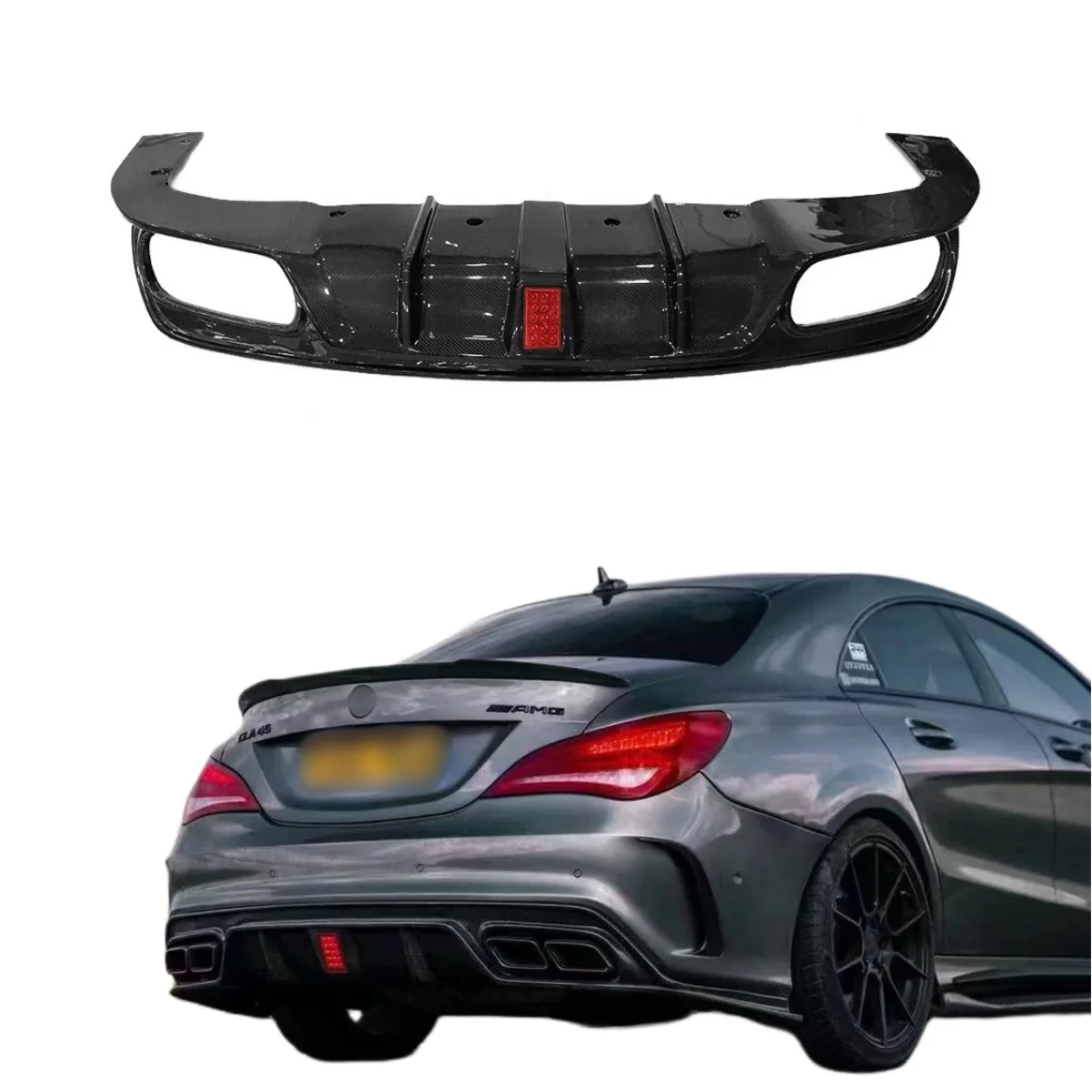 Car Body Kit Carbon Fiber CMST Style Rear Diffuser For Mercedes Benz W117 CLA45 Rear Diffuser Lip
Car Body Kit Carbon Fiber CMST Style Rear Diffuser For Mercedes Benz W117 CLA45 Rear Diffuser Lip