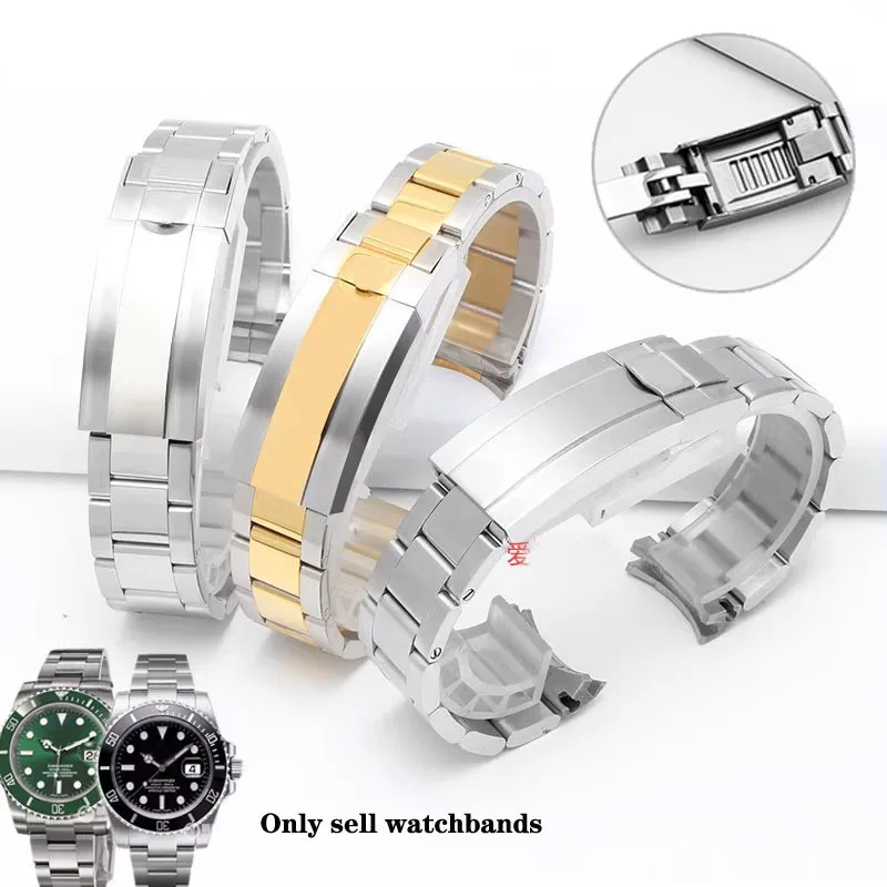 Watch Bracelet For Rolex SUBMARINER DAYTONA SUP GMT Men Fine-Tuning Pull Button Clasp Band 20mm 904 Stainless Steel Watch Bands
Watch Bracelet For Rolex SUBMARINER DAYTONA SUP GMT Men Fine-Tuning Pull Button Clasp Band 20mm 904 Stainless Steel Watch Bands