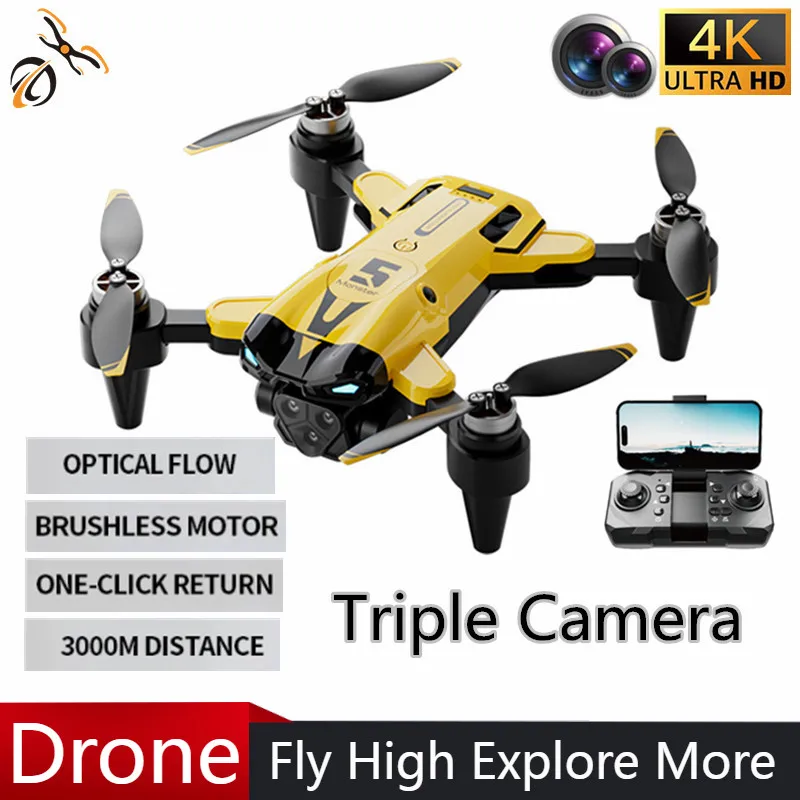 M5 Drone Professional 5G 720 Triple Camera Optical Flow Positioning Foldable Quadcopter Brushless Motor RC Dron Toys Gifts
M5 Drone Professional 5G 720 Triple Camera Optical Flow Positioning Foldable Quadcopter Brushless Motor RC Dron Toys Gifts