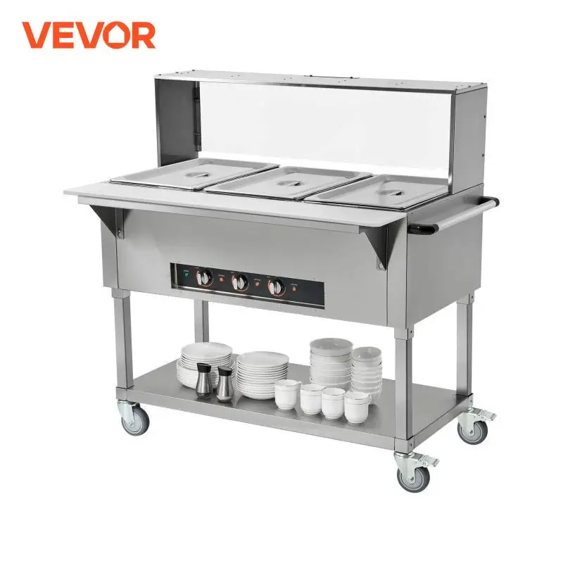 Коммерческий подогреватель еды VEVOR с 3 панорамировами, 3x20,6 QT, электрический паровой стол, 1500 Вт, профессиональный подогреватель еды для шведского стола, общественного питания, нержавеющая сталь
Коммерческий подогреватель еды VEVOR с 3 панорамировами, 3x20,6 QT, электрический паровой стол, 1500 Вт, профессиональный подогреватель еды для шведского стола, общественного питания, нержавеющая сталь