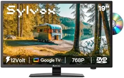 SYLVOX 19" 12V Smart RV TV with DVD Player – Google OS, HDMI, USB, ATSC, NTSC, AC/DC – Trailer Series
SYLVOX 19" 12V Smart RV TV with DVD Player – Google OS, HDMI, USB, ATSC, NTSC, AC/DC – Trailer Series