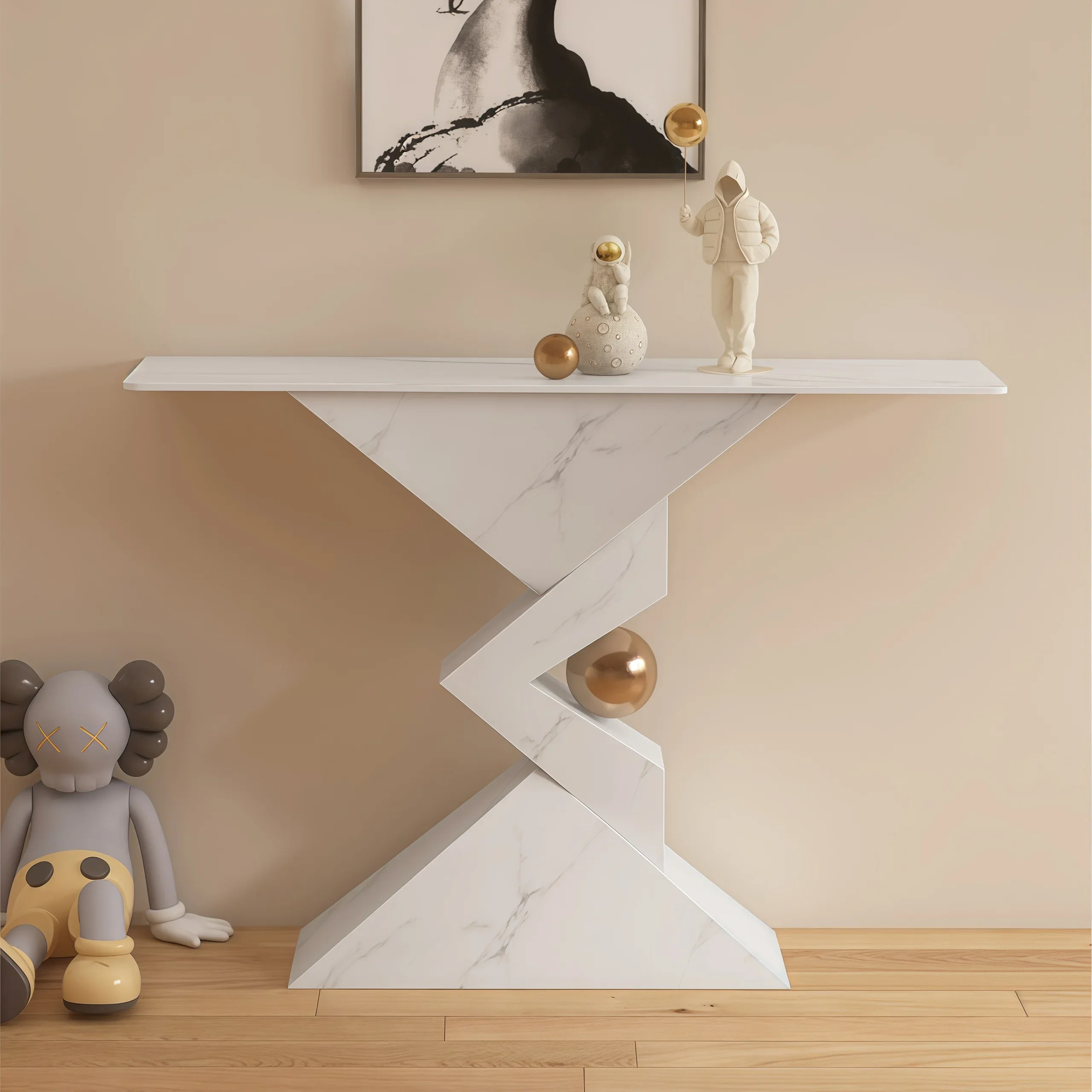 AA Living room porch cabinet light luxury style simple modern wall porch table entrance door rock slab porch table decorative en
AA Living room porch cabinet light luxury style simple modern wall porch table entrance door rock slab porch table decorative en