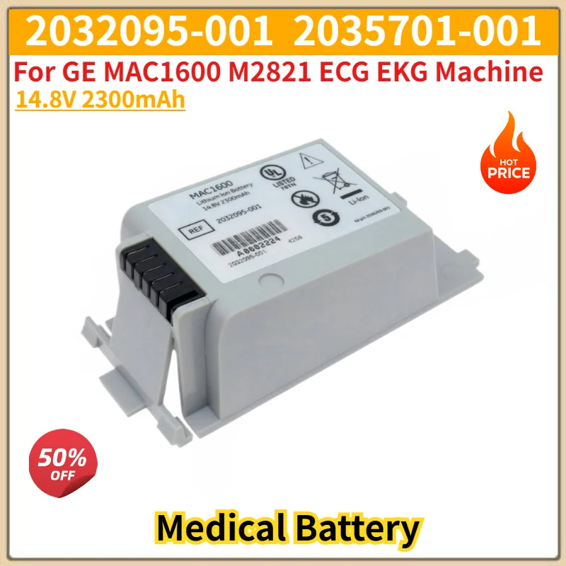 High Quality 14.8V 2300mAh 2032095-001 2035701-001 Medical Battery for GE MAC1600 M2821 ECG EKG Machine Replacement Battery
High Quality 14.8V 2300mAh 2032095-001 2035701-001 Medical Battery for GE MAC1600 M2821 ECG EKG Machine Replacement Battery