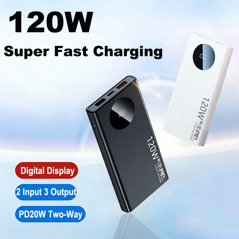 20000mAh Power Bank 120W Fast Charging Portable Charger Powerbank for iPhone 17 16 Samsung Huawei Xiaomi External Battery Pack
20000mAh Power Bank 120W Fast Charging Portable Charger Powerbank for iPhone 17 16 Samsung Huawei Xiaomi External Battery Pack