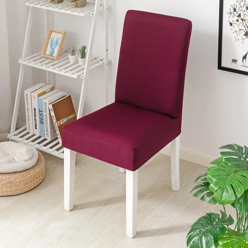 Modern Minimalist Dining Chair Cover High-end Restaurant Polyester Pure Color Semi-Enclosed Elastic Chair Cover for Home Use 
Modern Minimalist Dining Chair Cover High-end Restaurant Polyester Pure Color Semi-Enclosed Elastic Chair Cover for Home Use