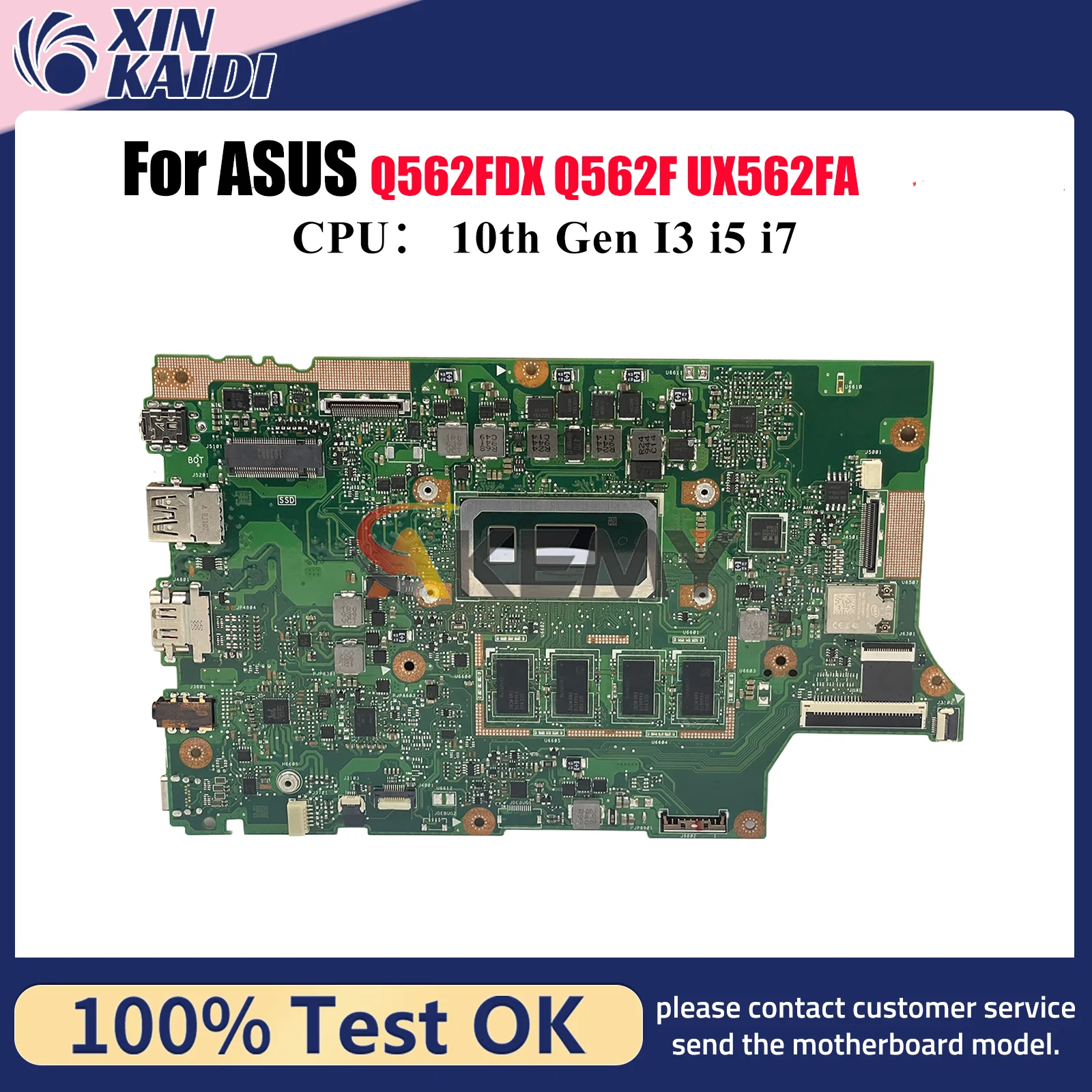 UX562FA Laptop Motherboard For ASUS ZenBook Q562FDX Q562F UX56IQ UX562 Notebook Mainboard With 10th Gen I3 i5 i7 102% tests OK
UX562FA Laptop Motherboard For ASUS ZenBook Q562FDX Q562F UX56IQ UX562 Notebook Mainboard With 10th Gen I3 i5 i7 102% tests OK