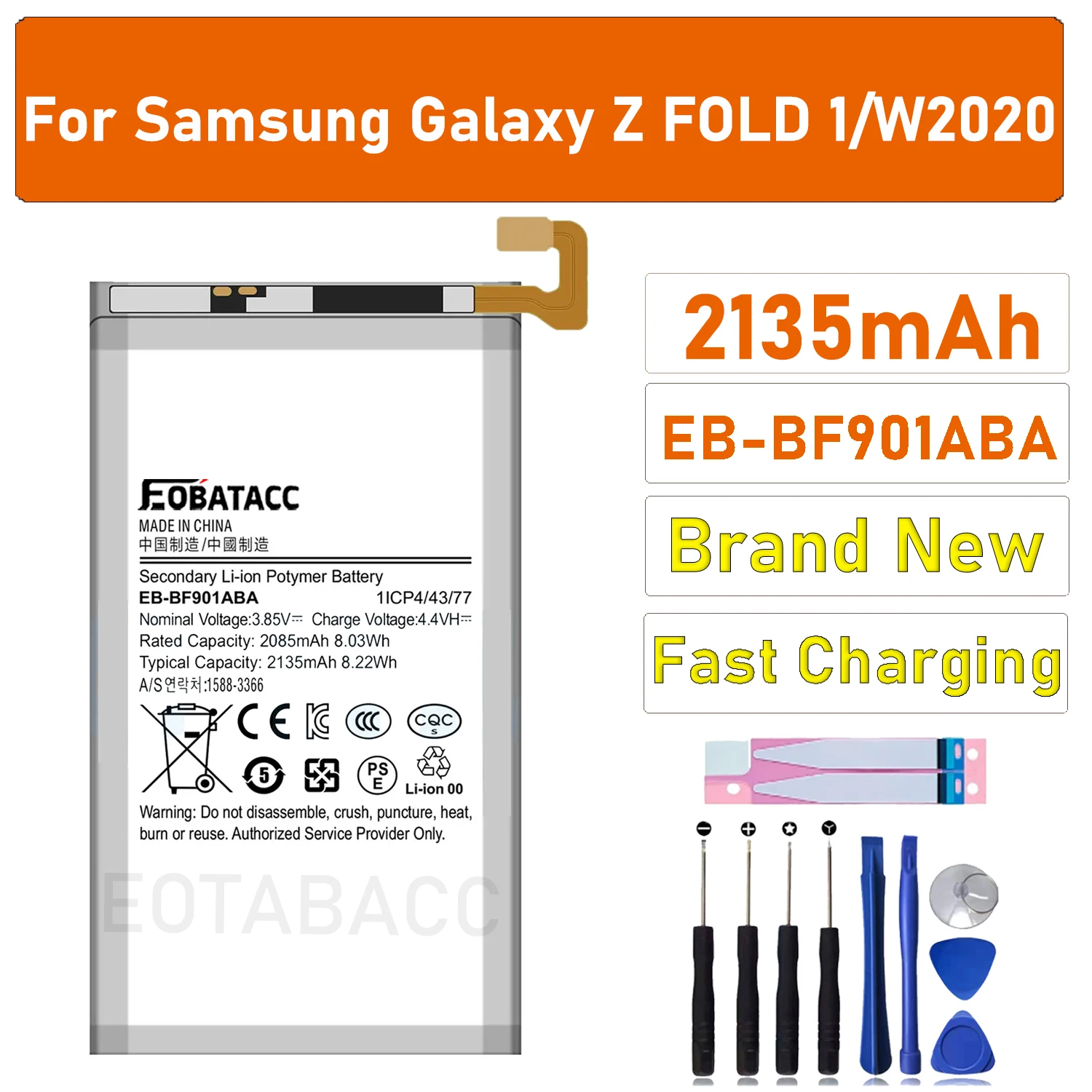 2025 years EB-BF901ABA New High Quality Phone Battery For Samsung Galaxy Z Fold 1/w2020
2025 years EB-BF901ABA New High Quality Phone Battery For Samsung Galaxy Z Fold 1/w2020