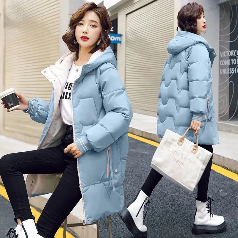 Down Cotton Jacket Womens 2022 Winter New Korean Fashion Loose All-match Padded Coat Women Large Size Long Hooded Warm Parkas
Down Cotton Jacket Womens 2022 Winter New Korean Fashion Loose All-match Padded Coat Women Large Size Long Hooded Warm Parkas