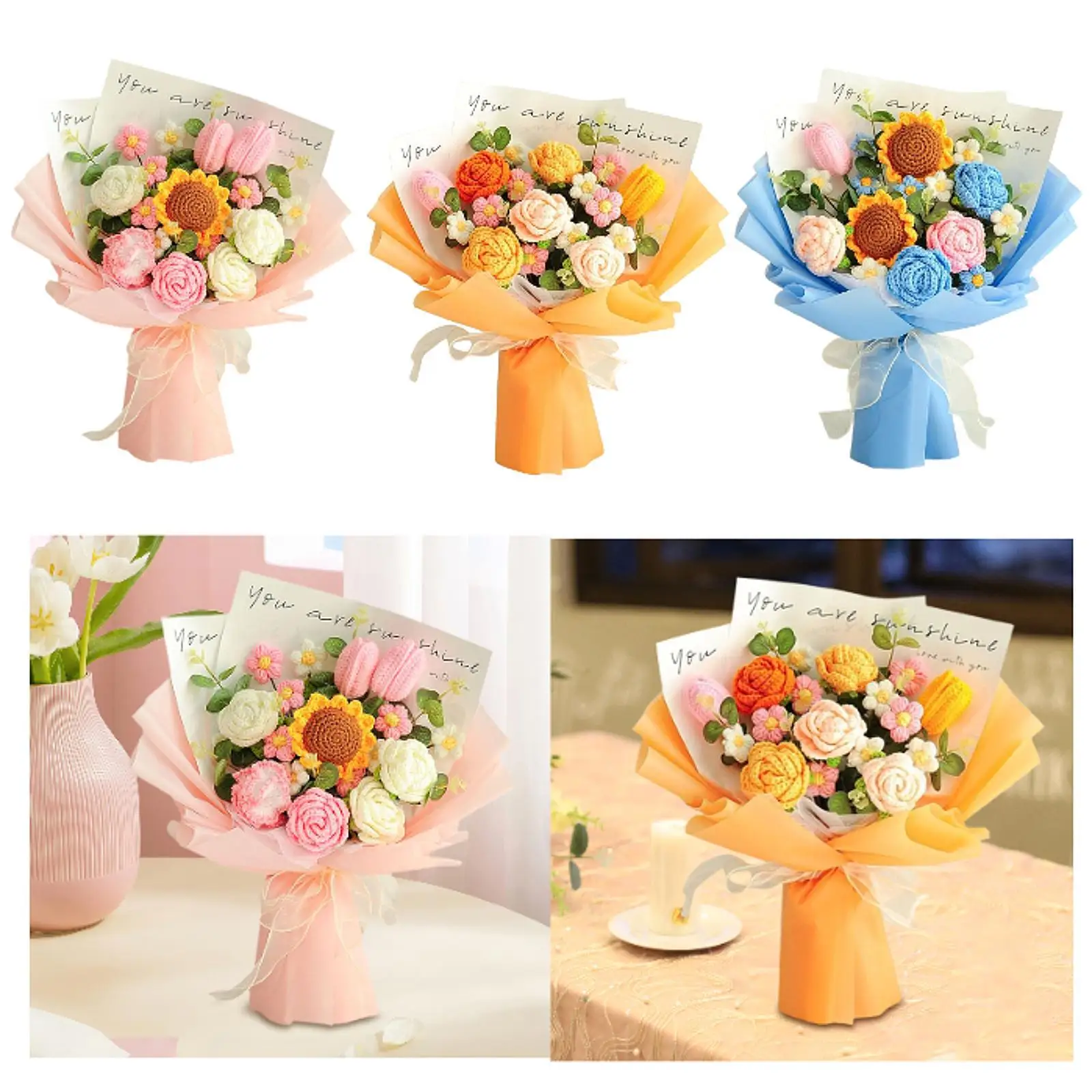 Crochet Flowers Bouquet Handmade for Teacher’S Day Anniversary Father's Day
Crochet Flowers Bouquet Handmade for Teacher’S Day Anniversary Father's Day