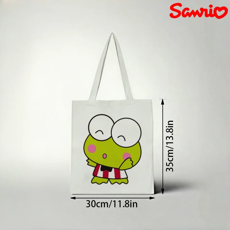 1pc Sanrio Keroppi Canvas Tote Bag, Winking Face & Striped Outfit Print Eco Shoulder Bag
1pc Sanrio Keroppi Canvas Tote Bag, Winking Face & Striped Outfit Print Eco Shoulder Bag